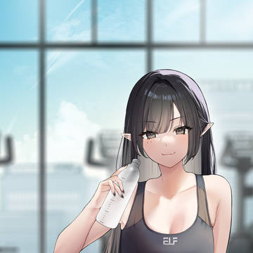 黒髪エルフちゃん