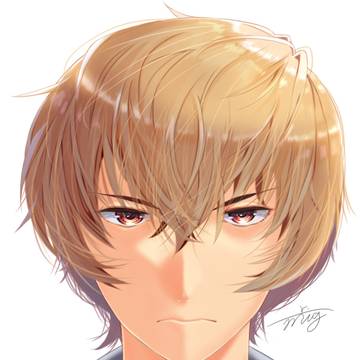 今度はアルベール君の髪を塗るためだけに描いてしまった