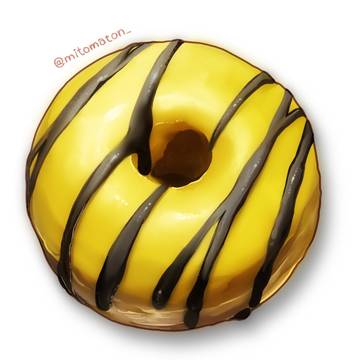 バナナクリームのドーナツ