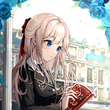 本を読んでいる女の子