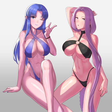 水着キャスターさんとライダーさん