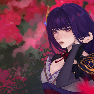 a goddess in flowers