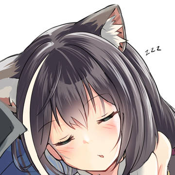 もたれかかってくるキャルちゃん