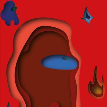 Among Us paper cut
