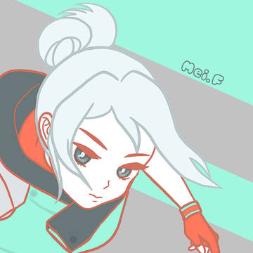 一日一絵、19日目。VALORANTのjett