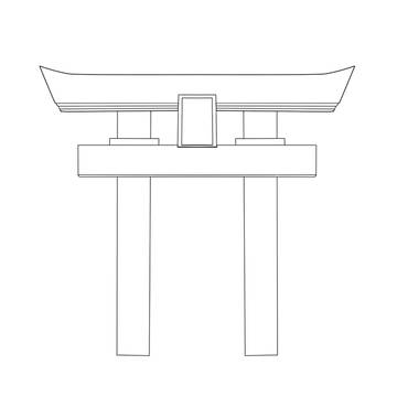 鳥居【フリー素材】