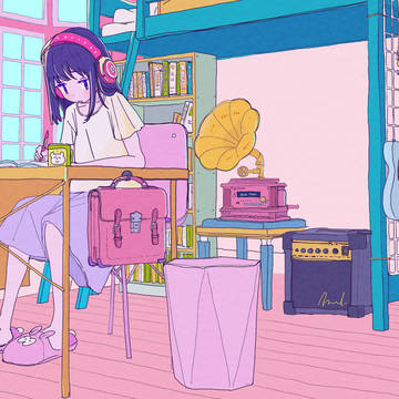 勉強している女の子