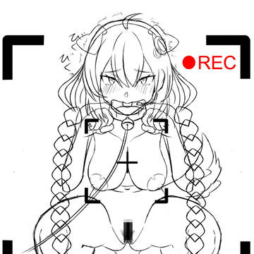 紲星あかりちゃんに犬のコスをさせて散歩(ラフ画)