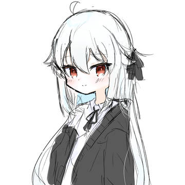 ワンドロ銀髪少女