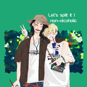 ばじふゆ飲み物アンソロジー寄稿イラスト