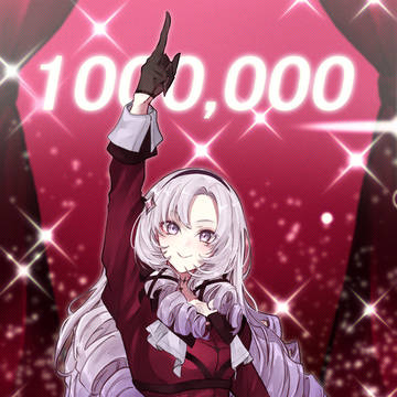 壱百満天原サロメお嬢様登録者数100万人おめでとうイラスト