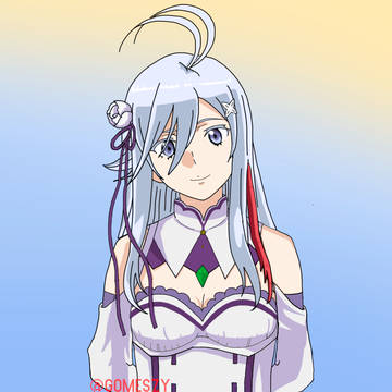 Lena cosplaying Emilia