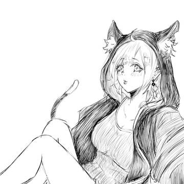 猫パーカーの子