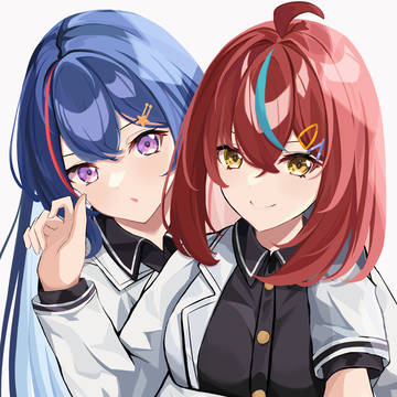 ❤️💙オリキャラ、ツーショット