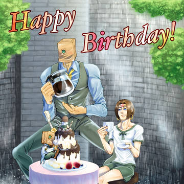 ザッパさん誕生日おめでとうイラスト2022年