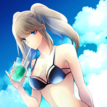 水着のギャル