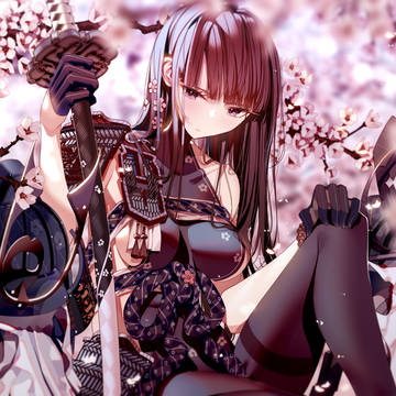 桜色と刀