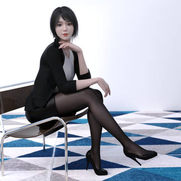 black suit and stocking