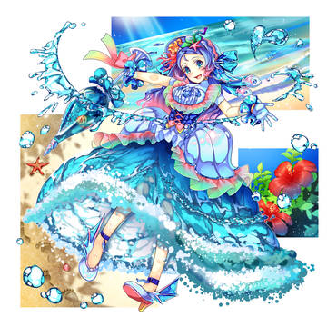 ソシャゲ風_水面のレディ