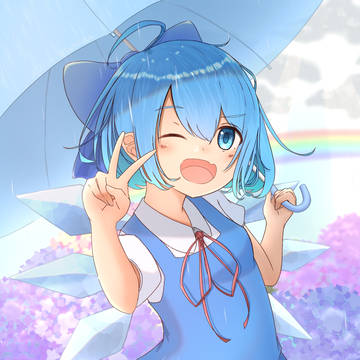 雨の日チルノ