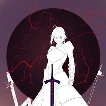 黑剑蓝saber