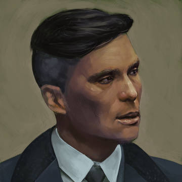 トミー・シェルビー　厚塗り photoshop