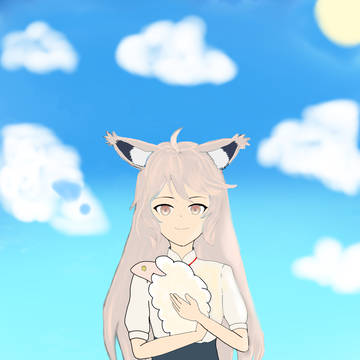 抱羊羊的大小姐～( ´▽` )ﾉ