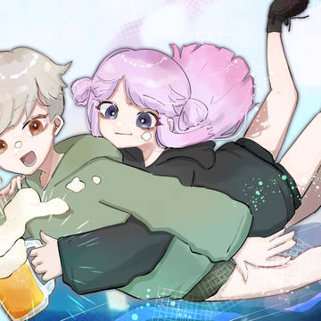 空の上で乾杯