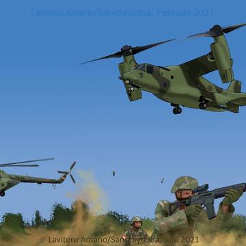 Tentara latihan berperang