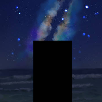 浜辺にモノリス