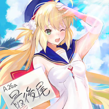 暑い中最後尾札持っててくれるキャストリアさん