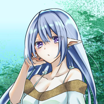 銀髪エルフっこ