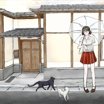 雨上がりの路地裏