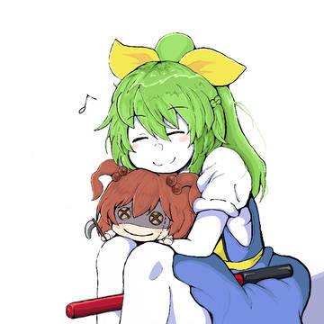 お人形を優しく抱きかかえるぢゆし