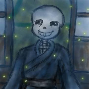 どこかの縁側で寛ぐサンズ
