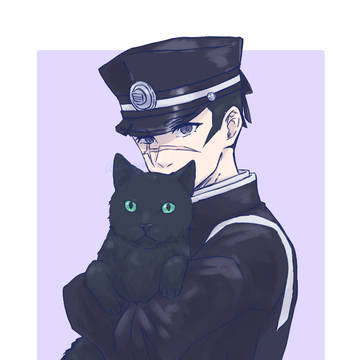 業斗にゃんと雷堂くん