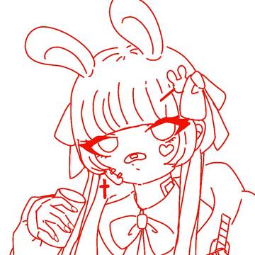 メンヘラちゃん(線画)