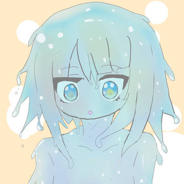 イソギンチャク(?)を体内で育ててるスライム娘