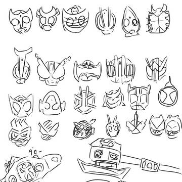うろ覚えライダー落書き