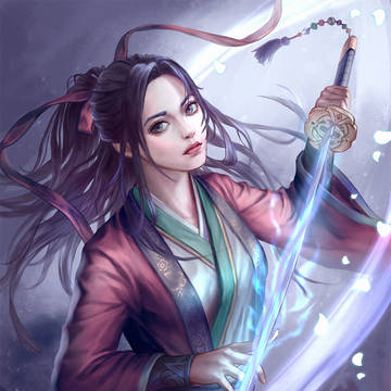 oriental female swordsman