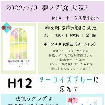 【7/9 夢ノ箱庭 大阪3】お品書き