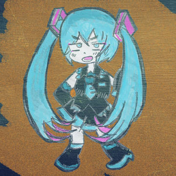黒板アート初音ミクさん