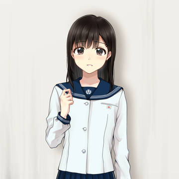 恥ずかしそうに佇むJK