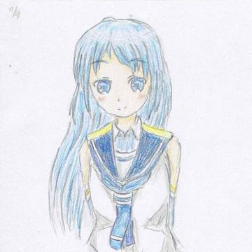 五月雨(艦これ)色鉛筆