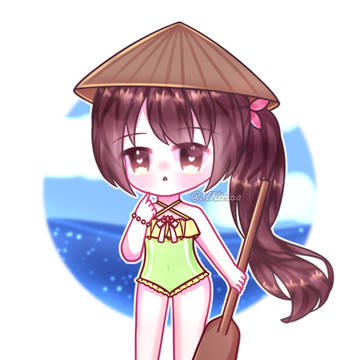 Vietnam in swimsuit