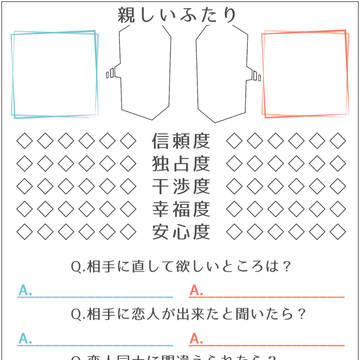 親しいふたりテンプレ