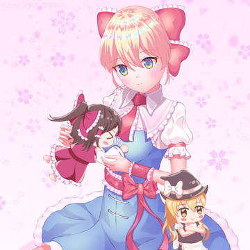 春のレイマリ人形