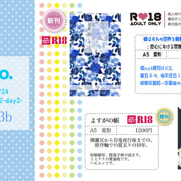 【7/24星に願いを】お品書き【くすぐる感情】