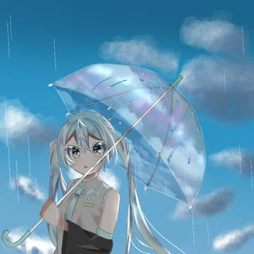 雨とミクちゃん