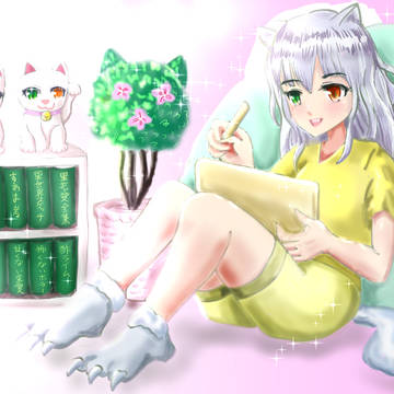 お絵描き　ひだまりのねこ
